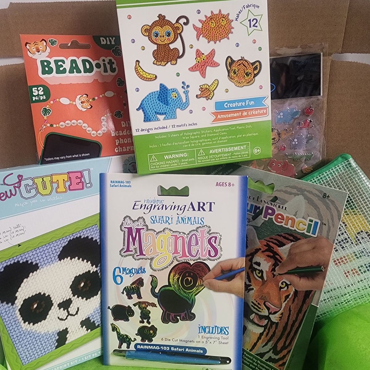Craft 'n Stitch Winter Animals Crafts Gift Box for Kids Ages 7-9 – Craft  and Treasure Cove