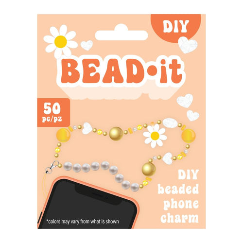 DIY Flower Daisy Bead It Phone Charm or Bracelet Kit Kids Craft Gift