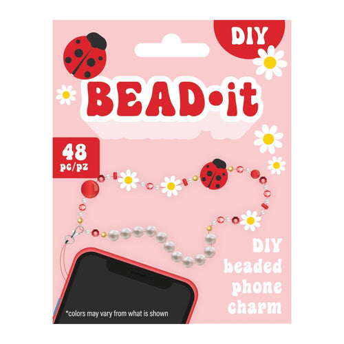 DIY Ladybug Bead It Phone Charm or Bracelet Kit Kids Craft Gift