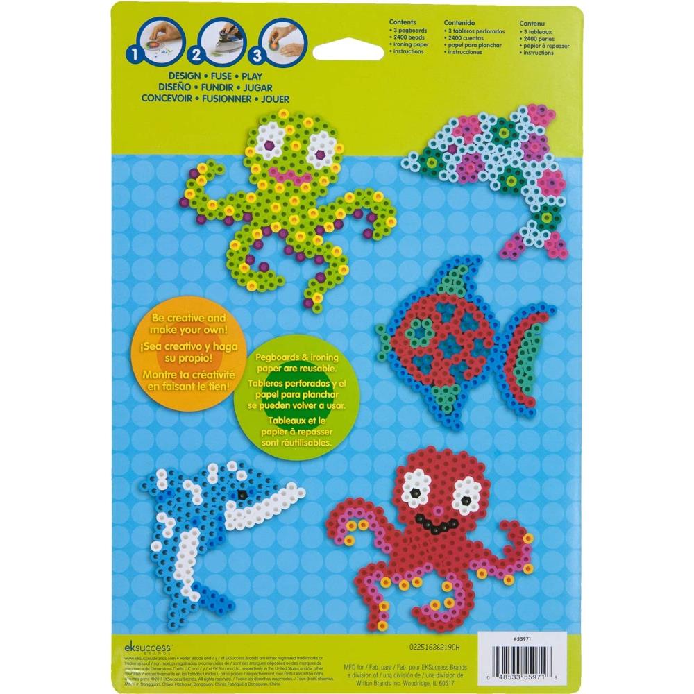 DIY Perler Ocean Buddies Kids Fused Bead Ironing Craft Kit Craft and