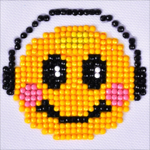 DIY Diamond Dotz Smiling Groove Emoji Kids Beginner Starter Craft Kit 3