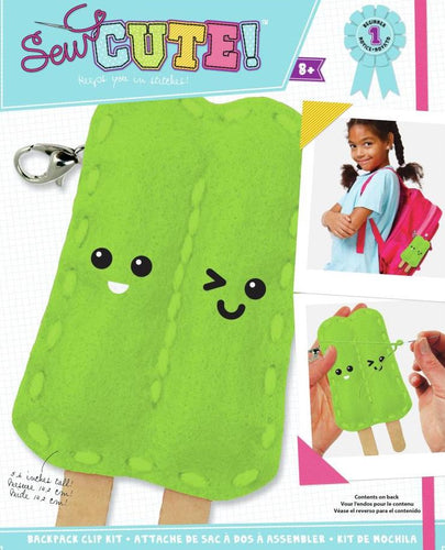 Dmg Sew Cute Popsicle Kids Beginner Starter Felt Backpack Clip Kit School Craft