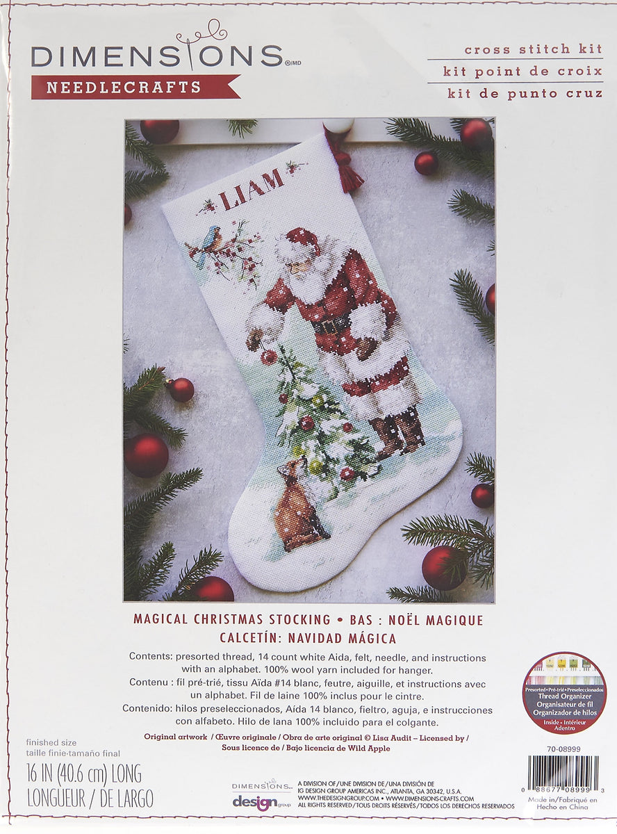 DIY Janlynn Santa Gifts Bear Christmas Counted Cross Stitch Stocking Kit  140-119 – Craft and Treasure Cove