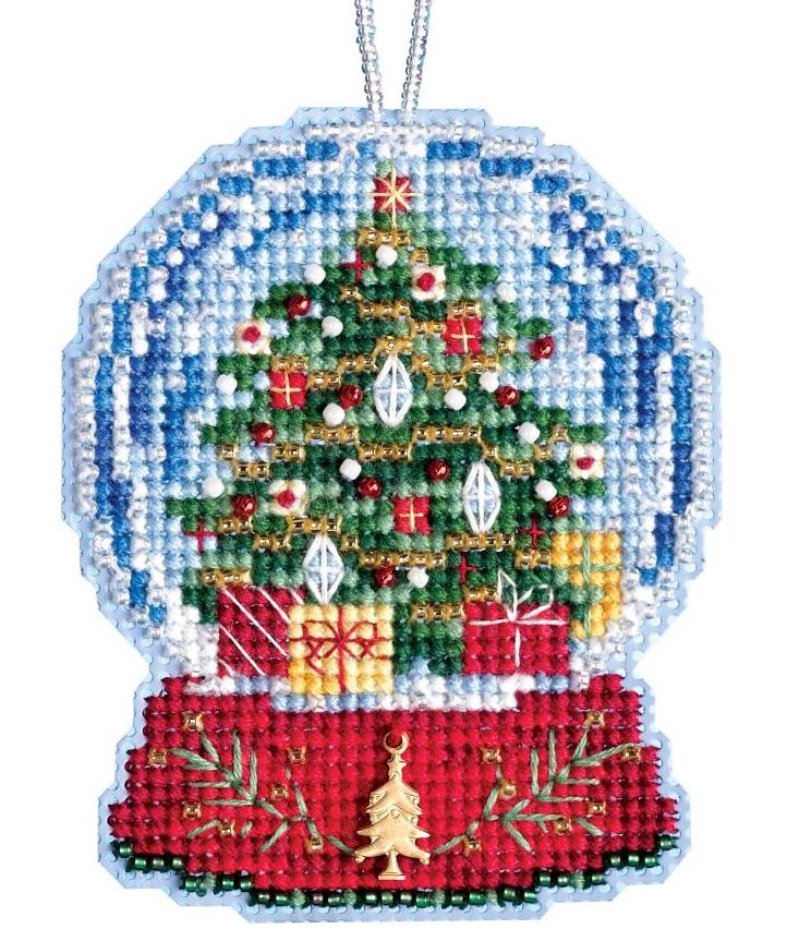 DIY Mill Hill Christmas Tree Globe Christmas Bead Cross Stitch Ornament