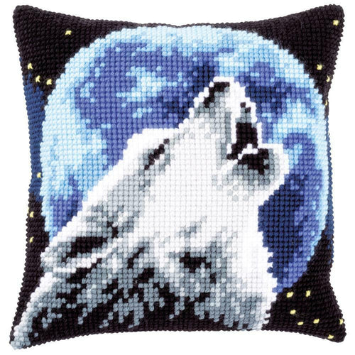DIY Vervaco Wolf Full Moon Chunky Cross Stitch Needlepoint 16