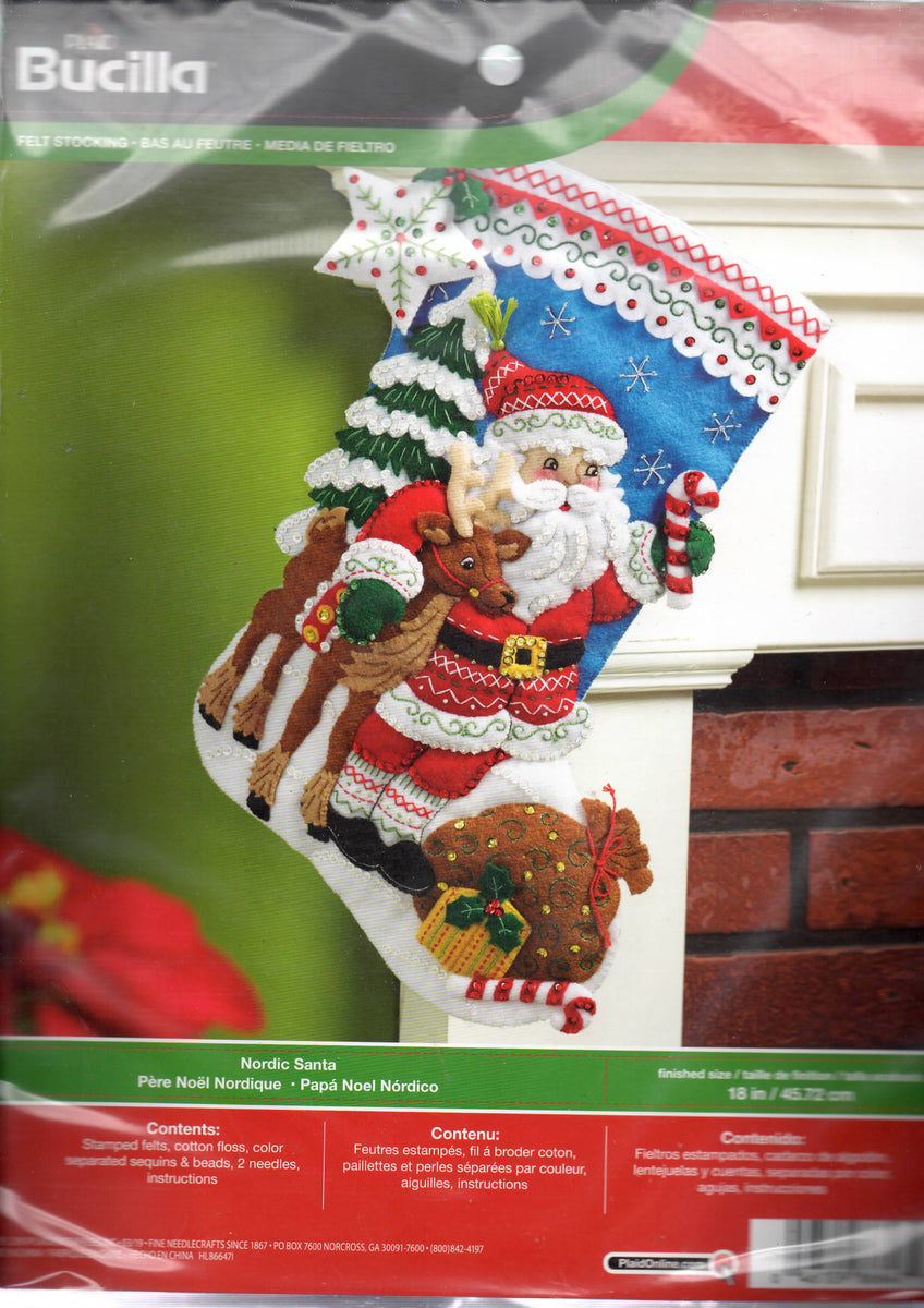 New Bucilla Kit SANTA and ELF Vintage 2003 Christmas selling Felt