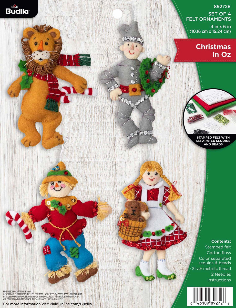 BUCILLA TRIM A Tree 75 Felt Christmas Ornaments Kit #83103 $22.99 - PicClick