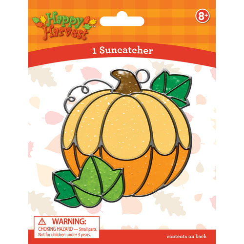 DIY Colorbok Fall Pumpkin Halloween Suncatcher Kit Kids Craft Project