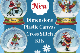 New Cross Stitch Snow Globe Kits by Dimensions!