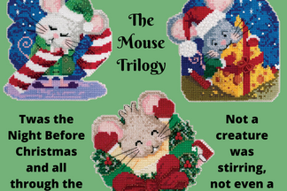 Mill Hill Mouse Trilogy Beaded Cross Stitch Kits.