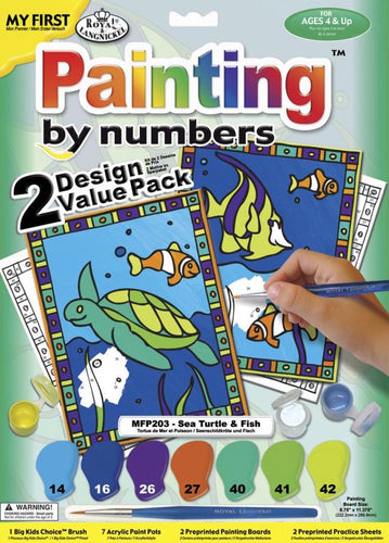Kids Paint by Numbers Kit, Sea Life