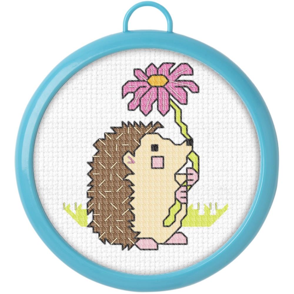 DMG DIY Bucilla Hedgehog Kids Beginner Counted Cross Stitch Kit