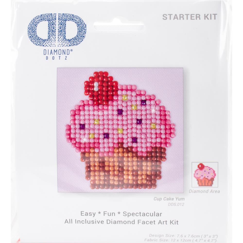 DIY Diamond Dotz Cup Cake Yum Kids Beginner Starter Facet Craft Kit