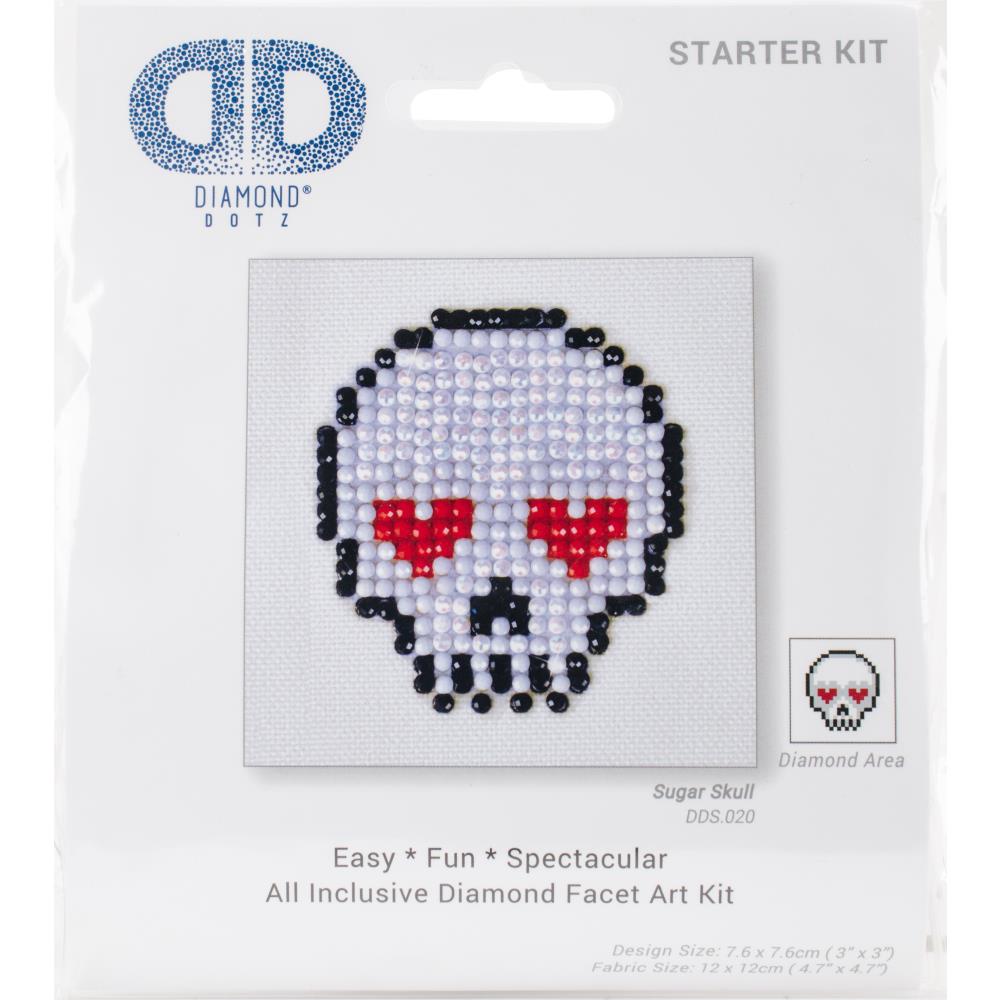 DIY Diamond Dotz Sugar Skull Kid Beginner Starter Facet Craft Kit 3