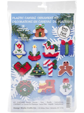 DIY Design Works Country Christmas Mini Plastic Canvas Ornament Kit