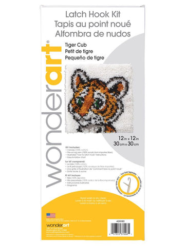 DIY Wonder Art Tiger Cub Latch Hook Kit Kids Craft 12