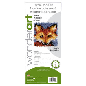 DIY Wonder Art Mr. Fox Latch Hook Kit Kids Craft 8"