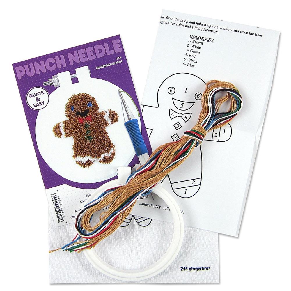 DIY Design Works Gingerbread Man Punch Needle Craft Kit