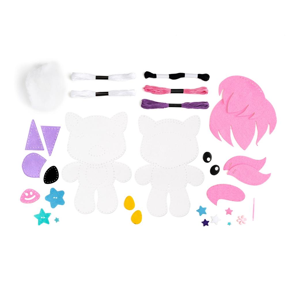 DIY Unicorn Kids Beginner Starter Felt Softies Kit School Craft