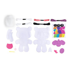 DIY Rainbow Tiger Kids Beginner Starter Felt Softies Kit School Craft