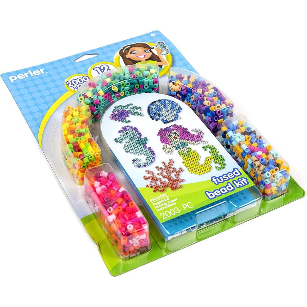 DIY Perler Mermaid Kids Fused Bead Ironing Craft Kit – Craft and ...