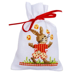DIY Vervaco Easter Animals Potpourri Gift Bag Counted Cross Stitch Kit