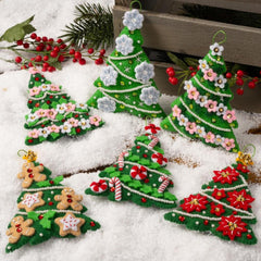 DIY Bucilla Festival of Trees Christmas Felt Ornament Kit 89662E