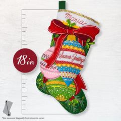 DIY Bucilla Seasons Greetings Christmas Felt Stocking Kit 89618E