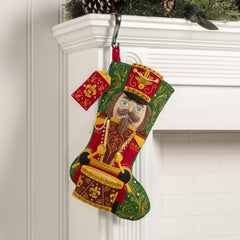 DIY Bucilla Nutcracker Noel Christmas Felt Stocking Kit 89703E