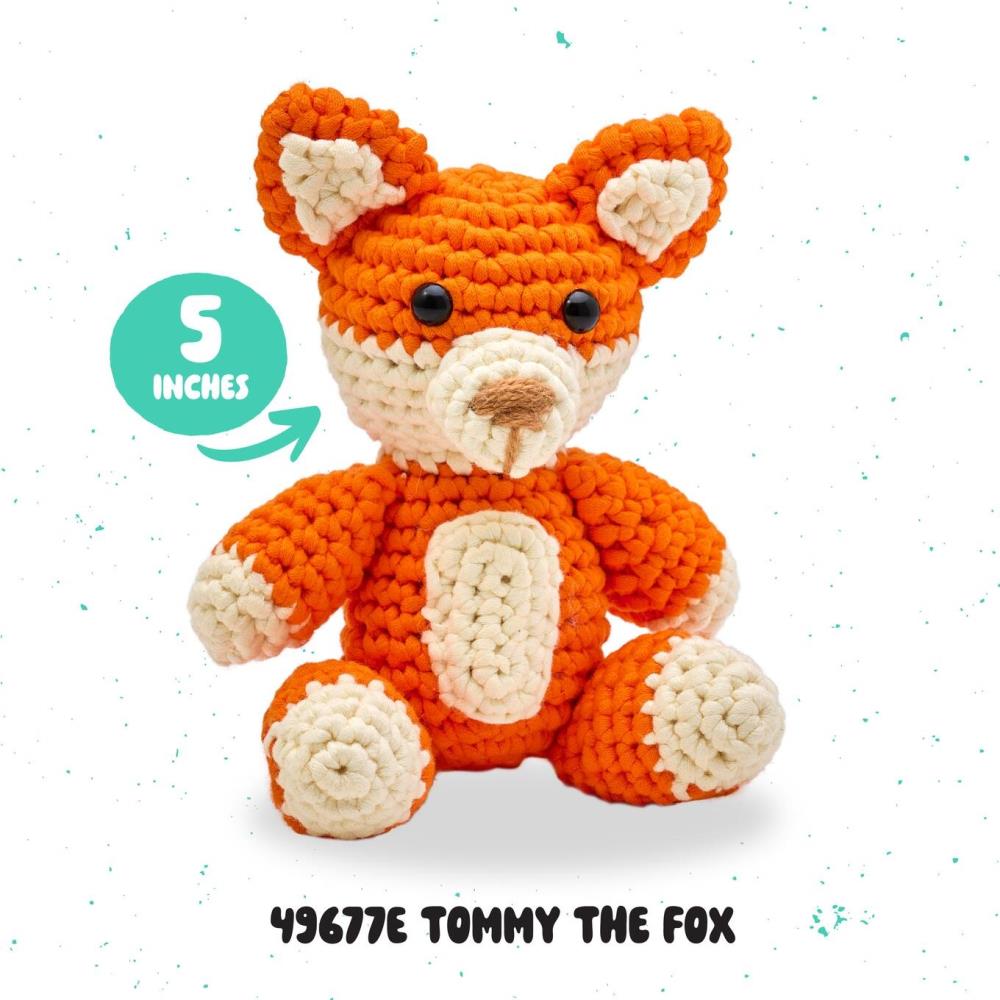 DIY Bucilla Tommy the Fox Intermediate Crochet Kit T-shirt Yarn