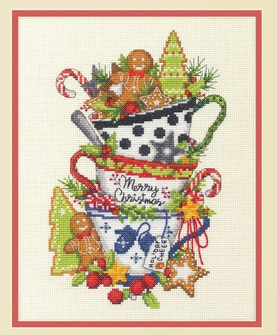 DIY Dimensions Christmas Tea Treats Cookies Counted Cross Stitch Kit 09625