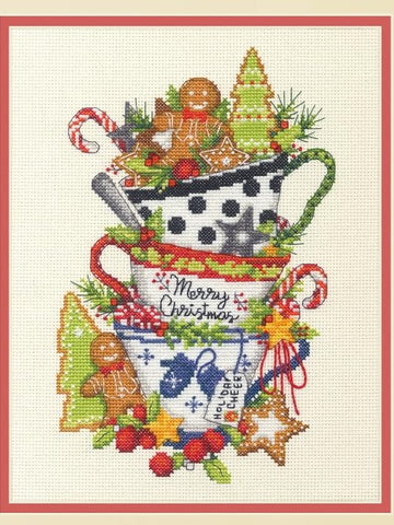 DIY Dimensions Christmas Tea Treats Cookies Counted Cross Stitch Kit 09625