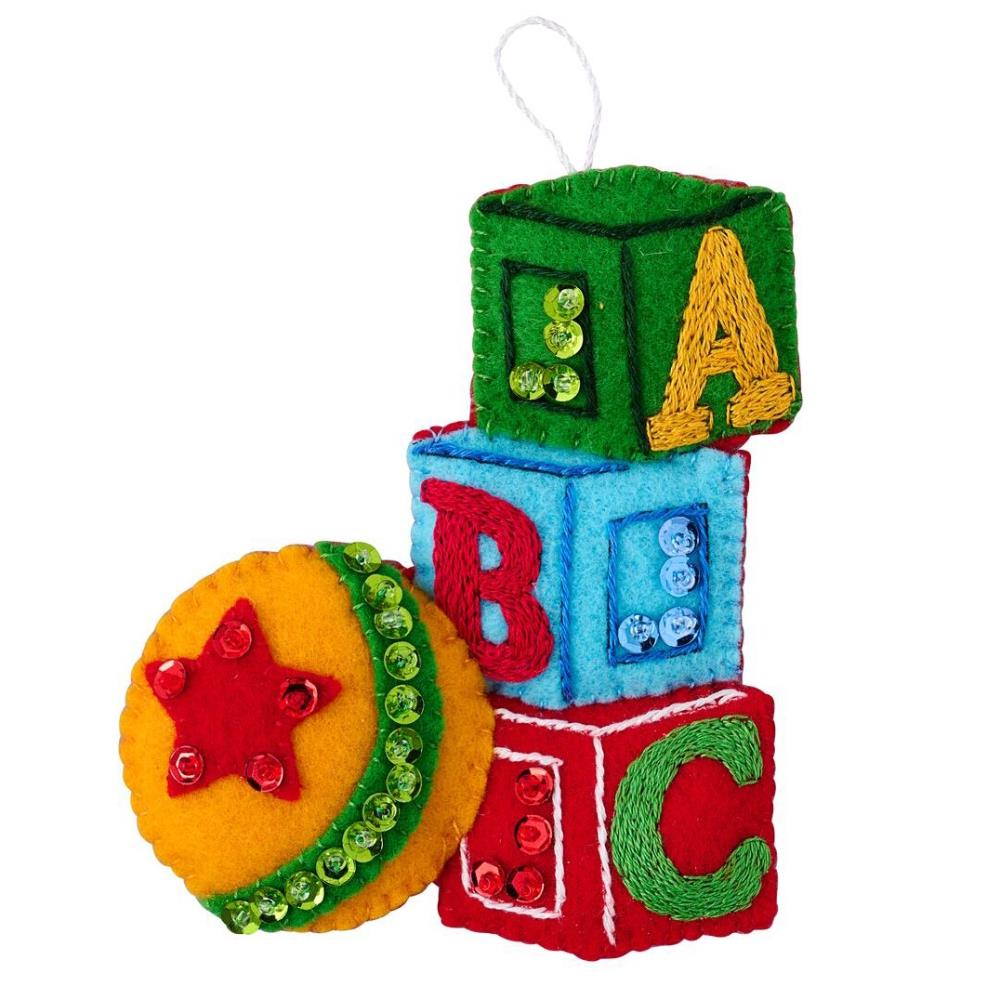 DIY Bucilla Toyland Treasures Christmas Felt Ornament Kit 89786