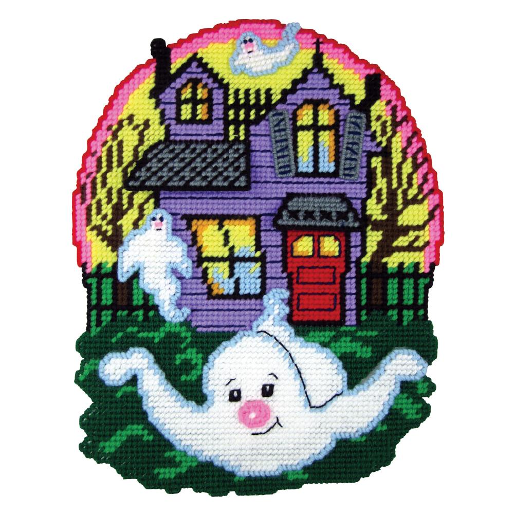 DIY Design Works Haunted House Halloween Plastic Canvas Kit