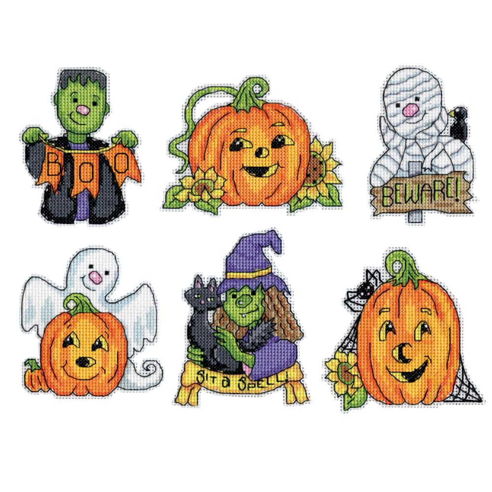 DIY Design Works Halloween Friends Plastic Canvas Ornament Kit