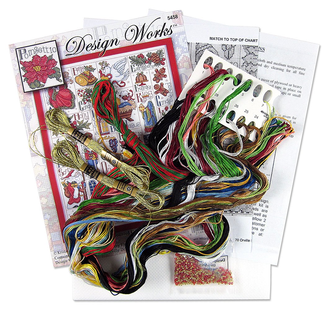 DIY Design Works Christmas ABC Sampler Counted Cross Stitch Kit 16x20