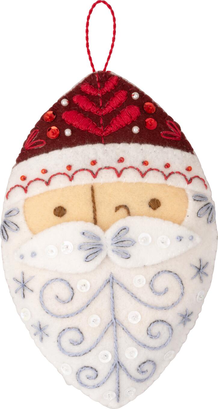 DIY Bucilla Santas Nordic Set Designs Christmas Felt Ornament Kit