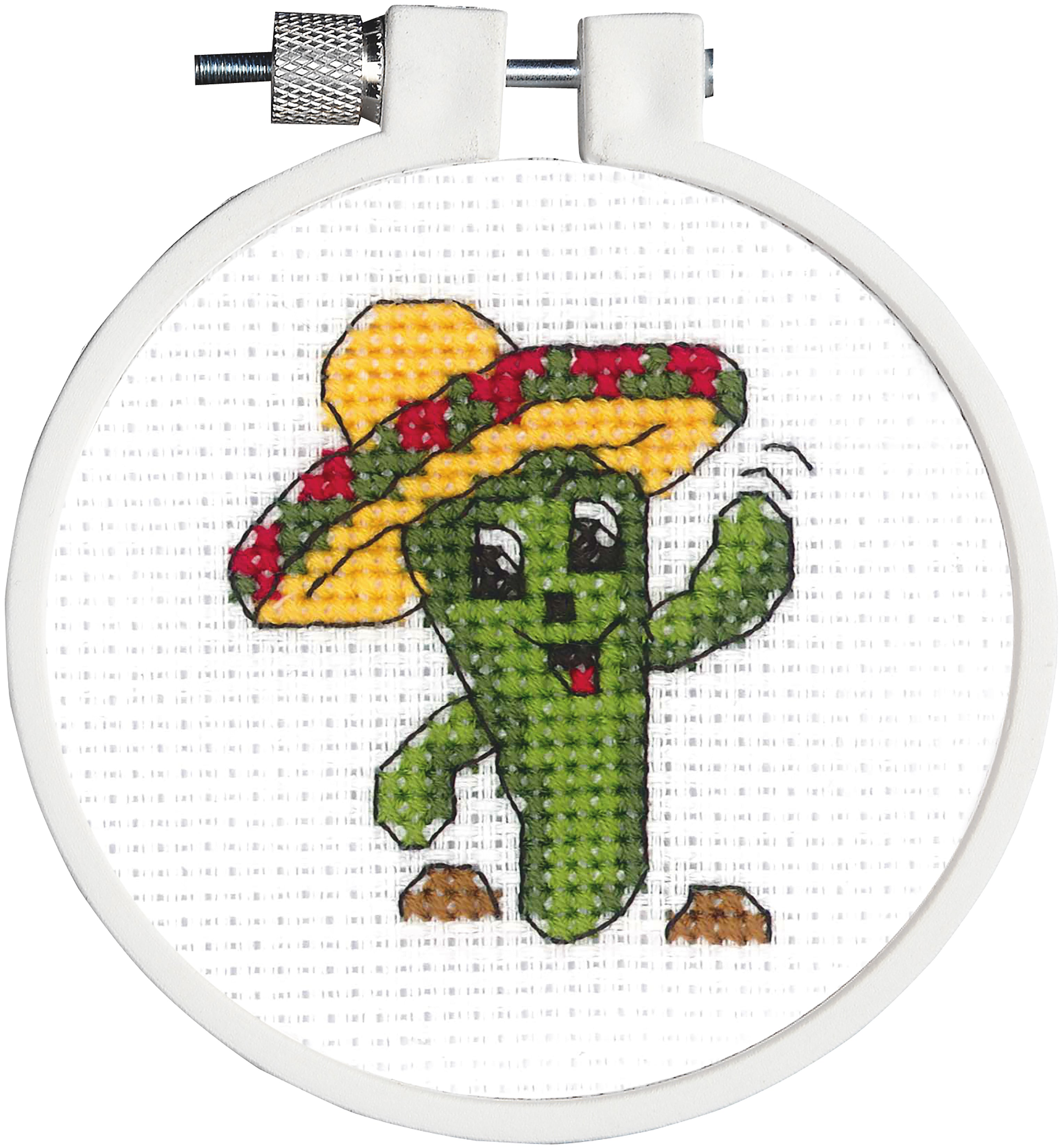 DIY Janlynn Cactus Kids Stitch Beginner Mini Counted Cross Stitch Kit