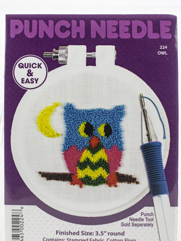 DIY Design Works Owl Punch Needle Craft Kit 224