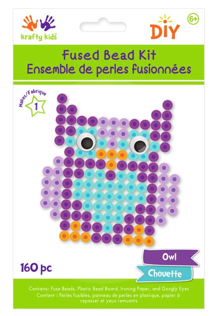 DIY Krafty Kids Owl Fused Bead Ironing Craft Kit