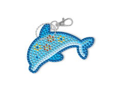 DIY Krafty Kids Dolphin Diamond Art Keychain Facet Bead Craft Kit