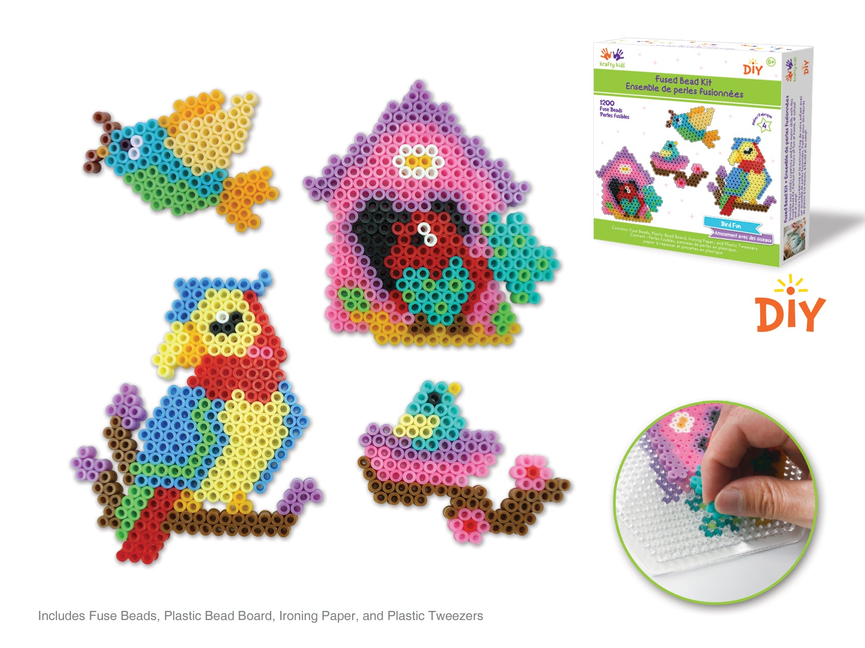 Craft 'n Stitch Birds Crafts Gift Box for Kids Ages 7-9