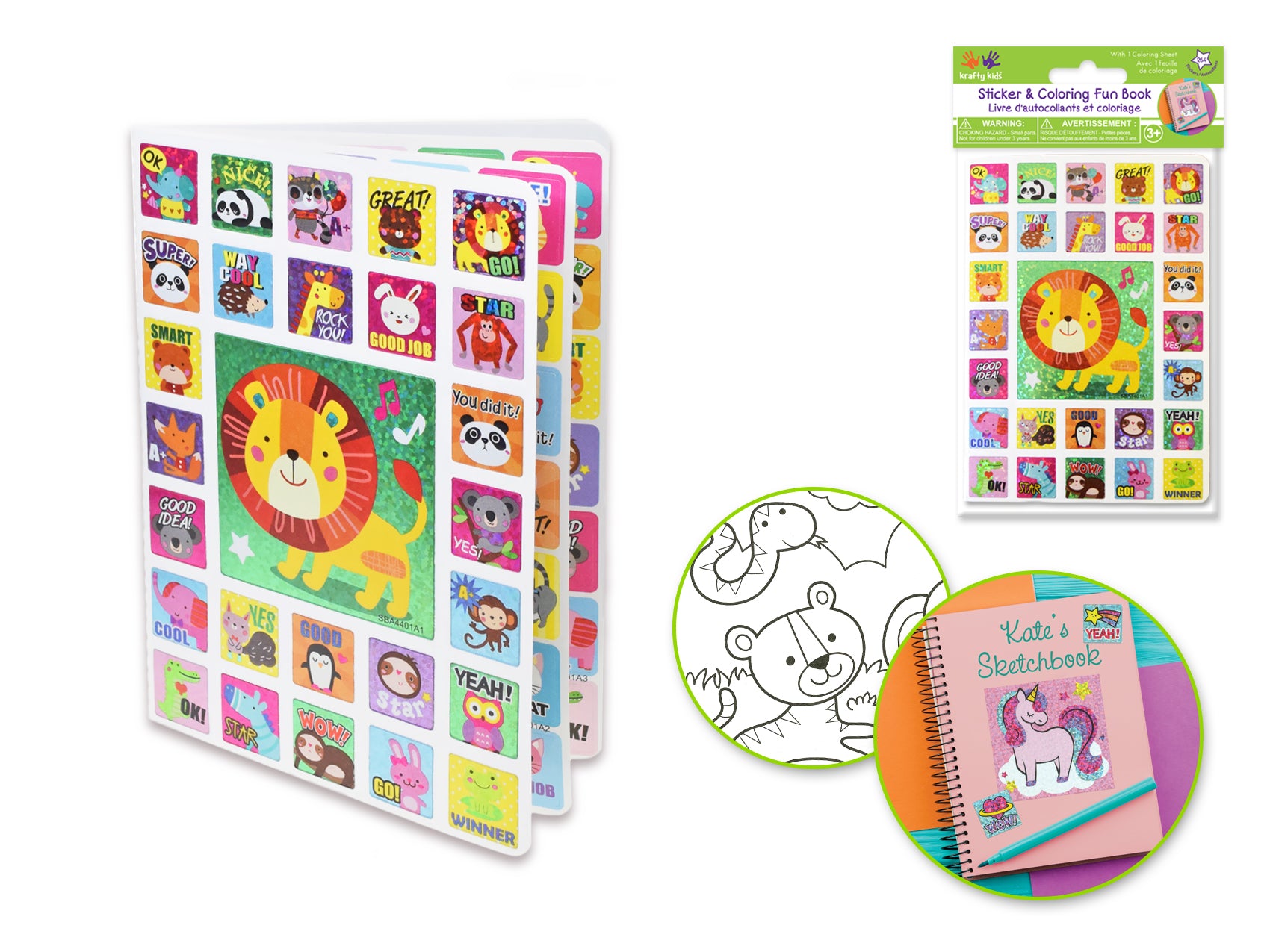 Craft 'n Stitch Baby Animals Crafts Gift Box for Kids Ages 7-9