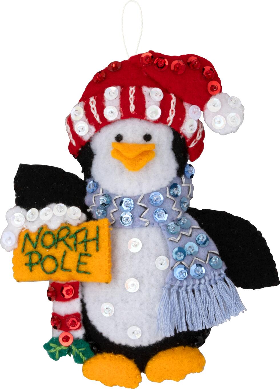 DIY Bucilla Polar Pal Parade Penguin Snowman Christmas Felt Ornament Kit