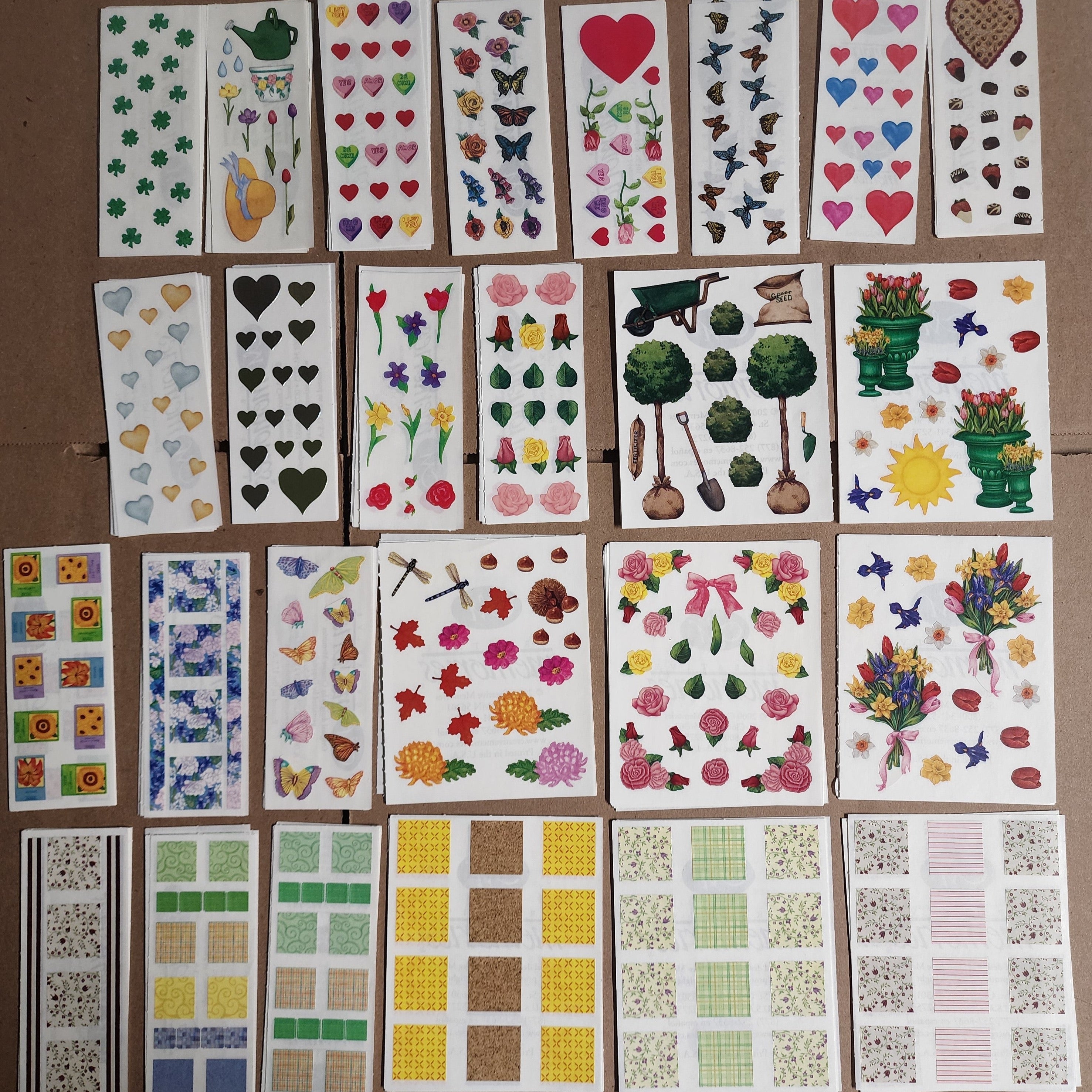 Creative Memories Scrapbook Sticker Sheet Lot 130 sheets Spring