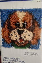 Load image into Gallery viewer, DIY Wonder Art Puppy Green Collar Latch Hook Kit Kids Craft 8&quot;