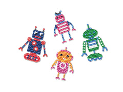 DIY Krafty Kids Robot Diamond Art Sticker Facet Bead Craft Kit