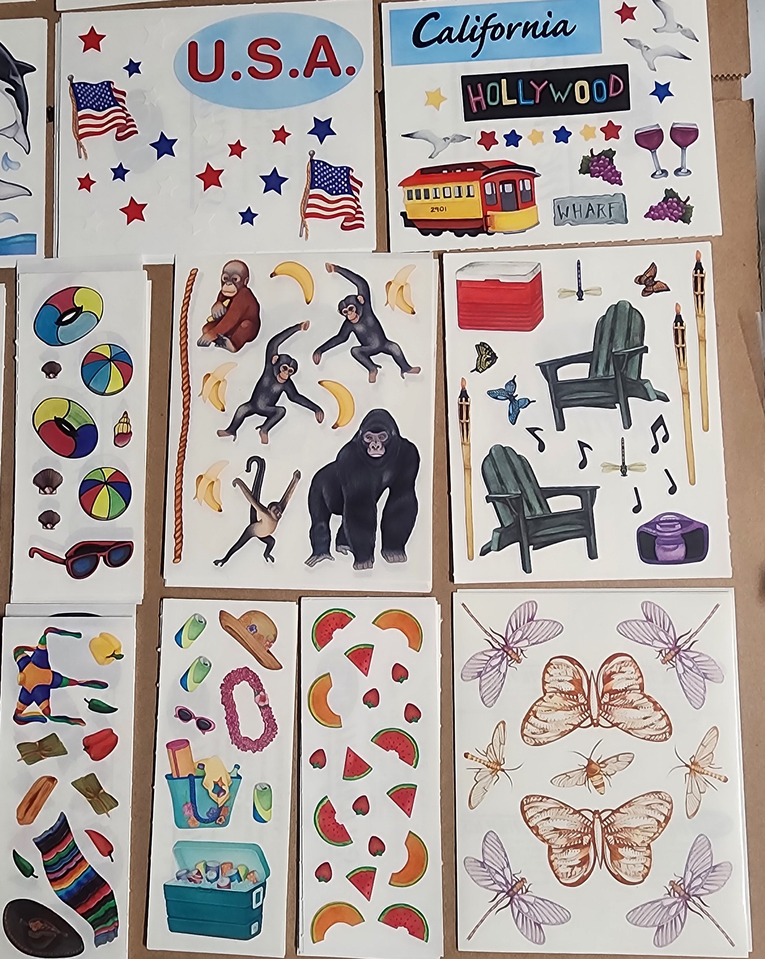 Creative Memories Scrapbook Sticker Sheet Lot 130 sheets Summer