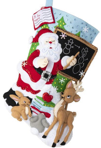 DMG DIY Bucilla Teacher Santa School Class Christmas Felt Stocking Kit 89254E