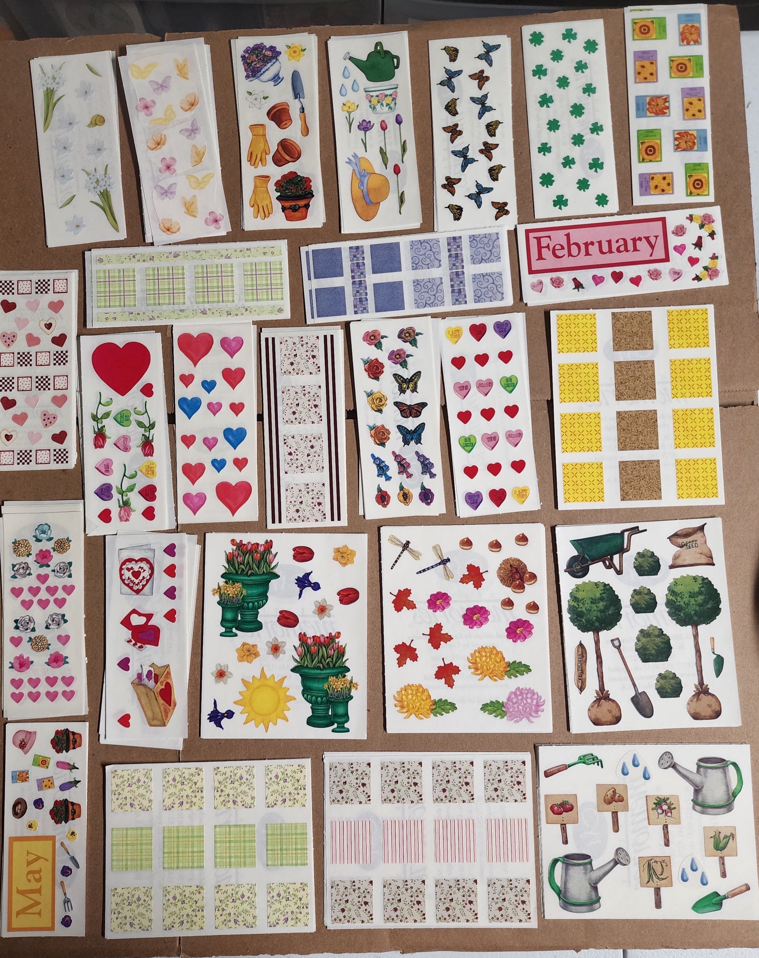 Creative Memories Scrapbook Sticker Sheet Lot 130 sheets Spring